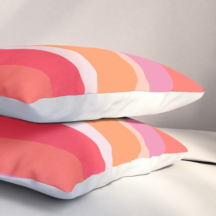 rosalita, warm sunset stripes Pillow Sham Gallery Image 3