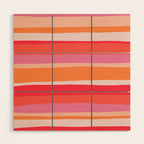 rosalita, warm sunset stripes Wood Wall Art Gallery Image 1