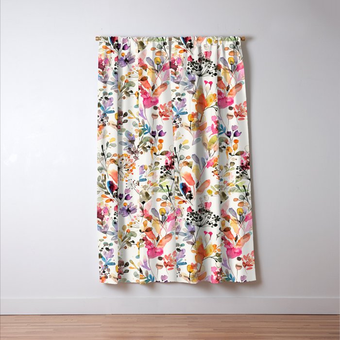 Watercolor Wild grasses watercolor Window Curtain Gallery Image 3