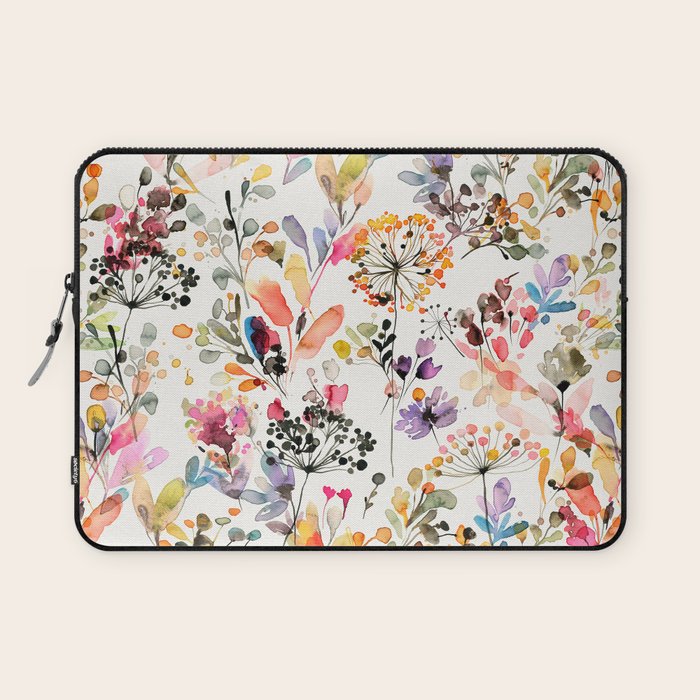 Watercolor Wild grasses watercolor Laptop Sleeve Gallery Image 1
