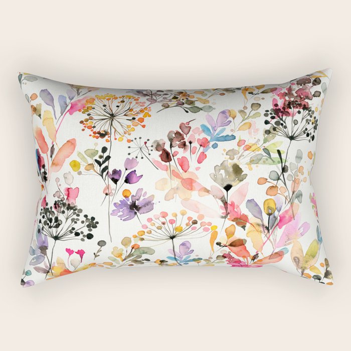 Watercolor Wild grasses watercolor Rectangular Pillow Gallery Image 2