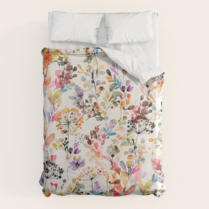 Watercolor Wild grasses watercolor Duvet Cover Gallery Image 1