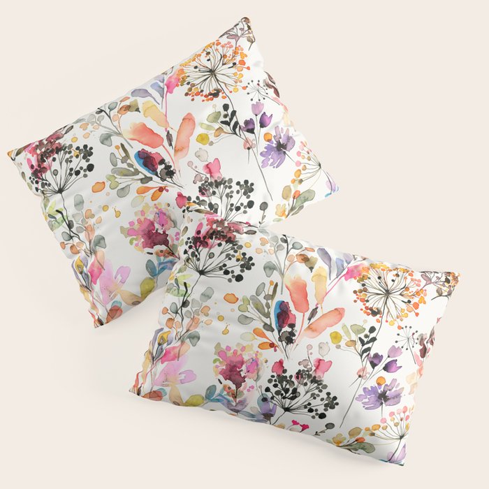 Watercolor Wild grasses watercolor Pillow Sham Gallery Image 1