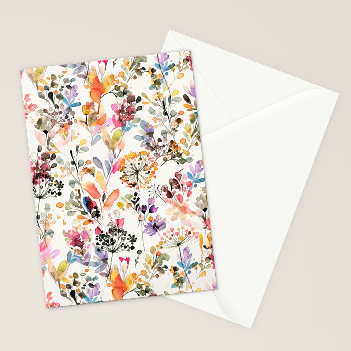 Watercolor Wild grasses watercolor Stationery Card Gallery Image 2