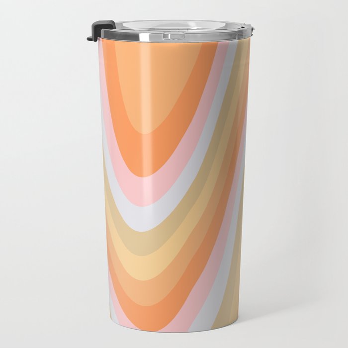 Wavy 70s Art Travel Mug Gallery Image 3