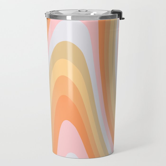 Wavy 70s Art Travel Mug Gallery Image 2