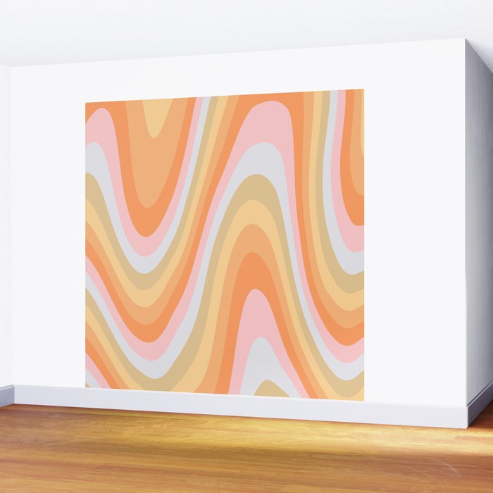 Wavy 70s Art Wall Mural Gallery Image 2