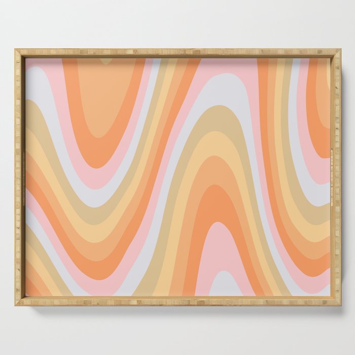 Wavy 70s Art Serving Tray Gallery Image 1