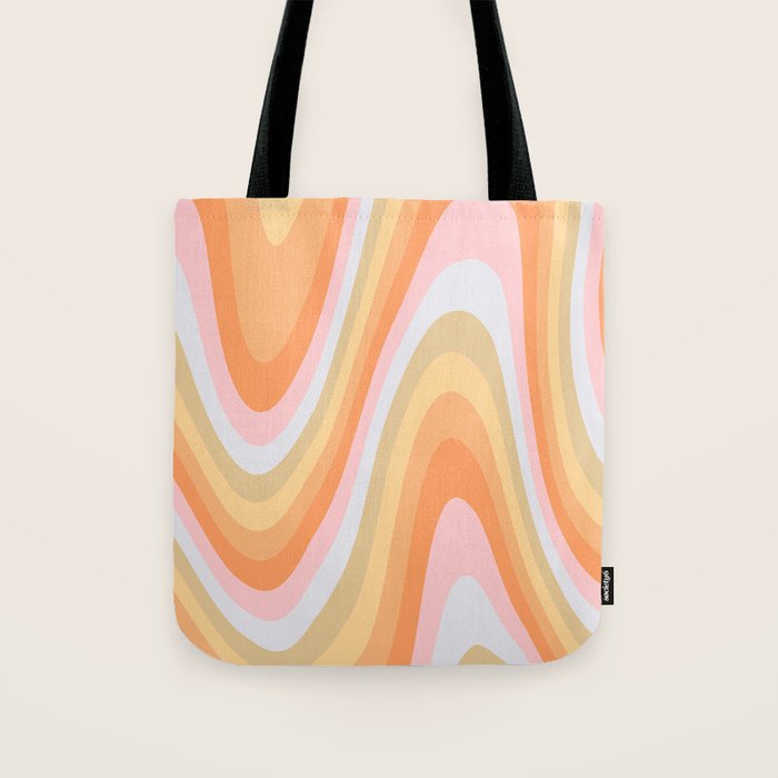 Wavy 70s Art Tote Bag Gallery Image 1