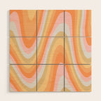 Wavy 70s Art Wood Wall Art Gallery Image 1