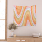 Wavy 70s Art Wall Tapestry Gallery Image 2