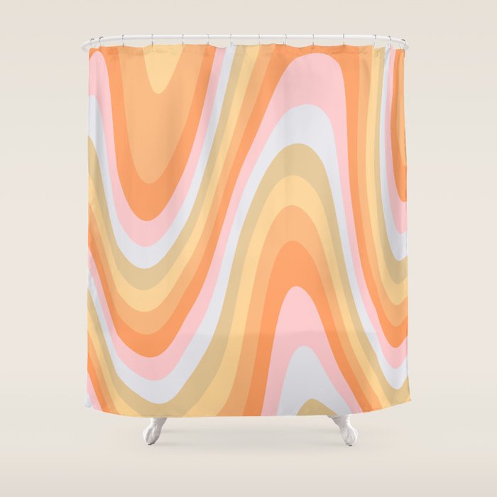 Wavy 70s Art Shower Curtain Gallery Image 1