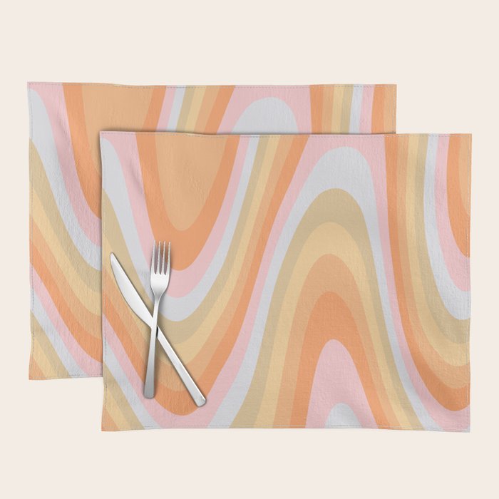 Wavy 70s Art Placemat Gallery Image 1