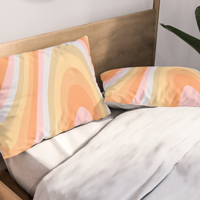 Wavy 70s Art Pillow Sham Gallery Image 2