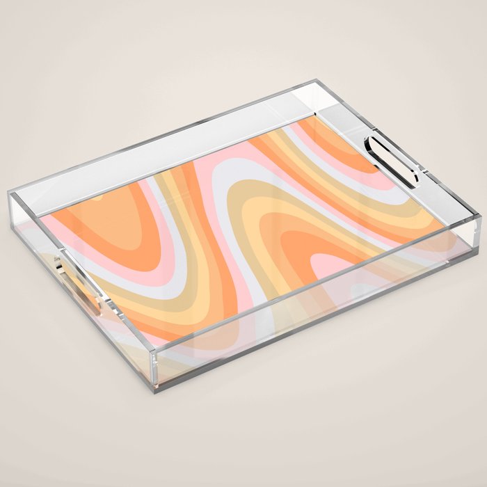 Wavy 70s Art Acrylic Tray Gallery Image 1