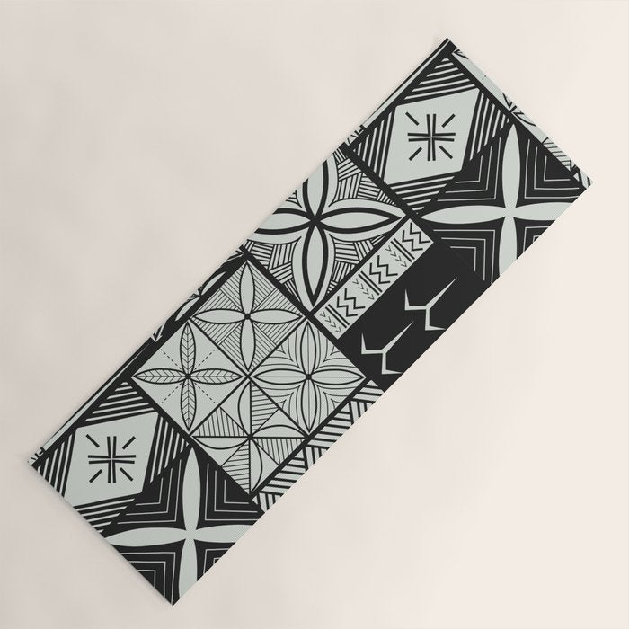 UrbanNesian Grey Maluelue Siapo and Tatau Yoga Mat Gallery Image 1