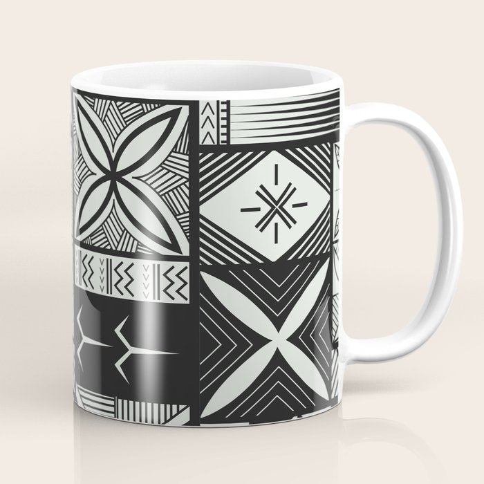 UrbanNesian Grey Maluelue Siapo and Tatau Coffee Mug Gallery Image 1
