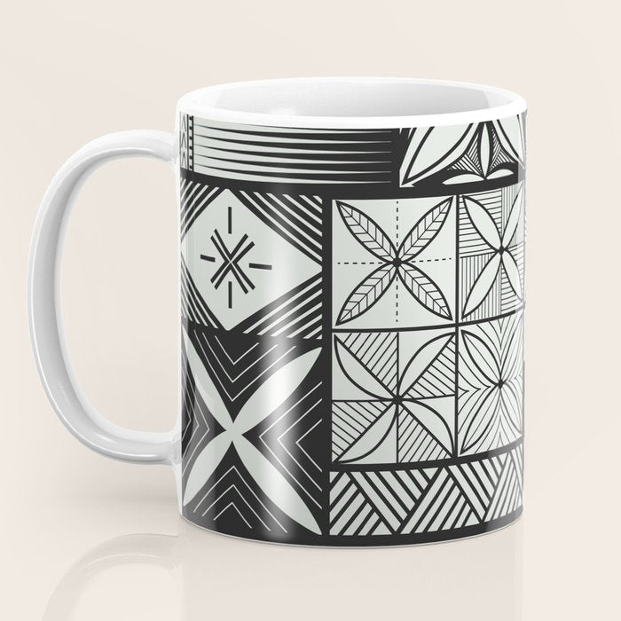 UrbanNesian Grey Maluelue Siapo and Tatau Coffee Mug Gallery Image 3