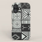 UrbanNesian Grey Maluelue Siapo and Tatau iPhone Case Gallery Image 1