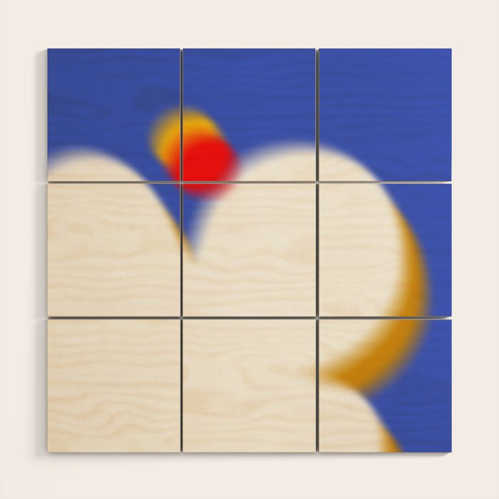 June002 - modern abstract shapes Wood Wall Art Gallery Image 1