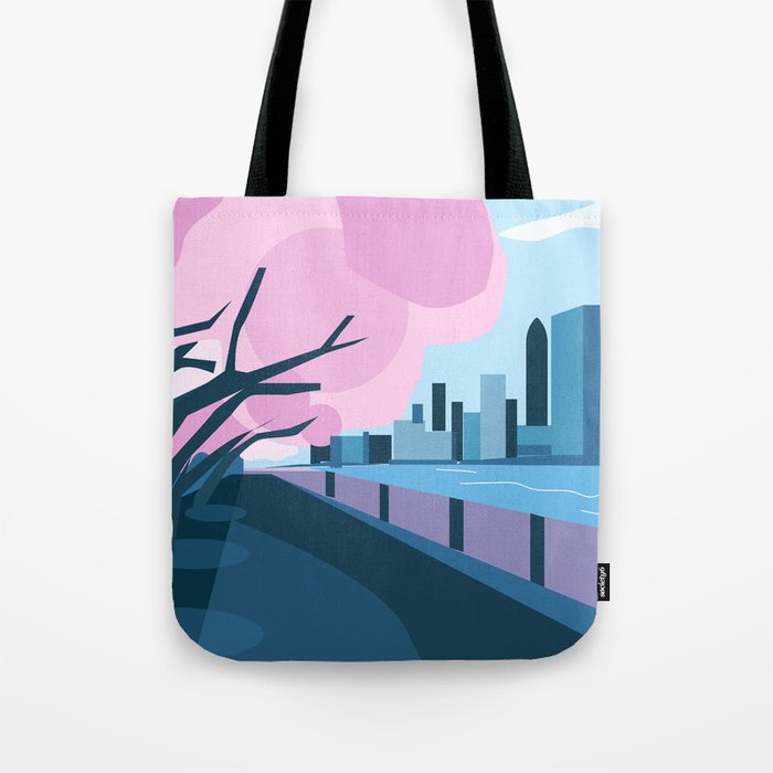 Cherry blossoms in New York  Tote Bag Gallery Image 1