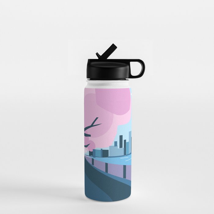 Cherry blossoms in New York  Water Bottle Gallery Image 1