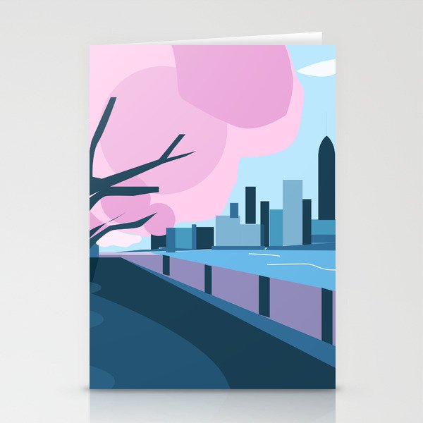 Cherry blossoms in New York  Stationery Card Gallery Image 1