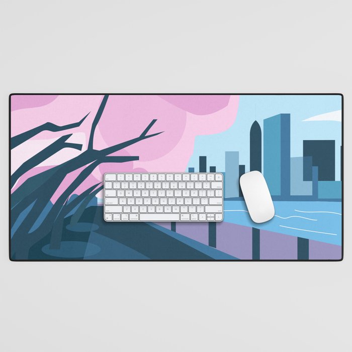 Cherry blossoms in New York  Desk Mat Gallery Image 1