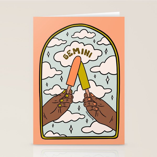 Gemini Popsicle Stationery Card Gallery Image 2