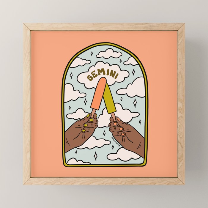 Gemini Popsicle Mini Art Print Gallery Image 1