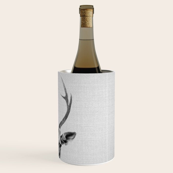 Deer - Black & White Wine Chiller Gallery Image 3