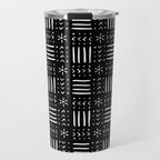 Mudcloth III (Black) Travel Mug Gallery Image 1