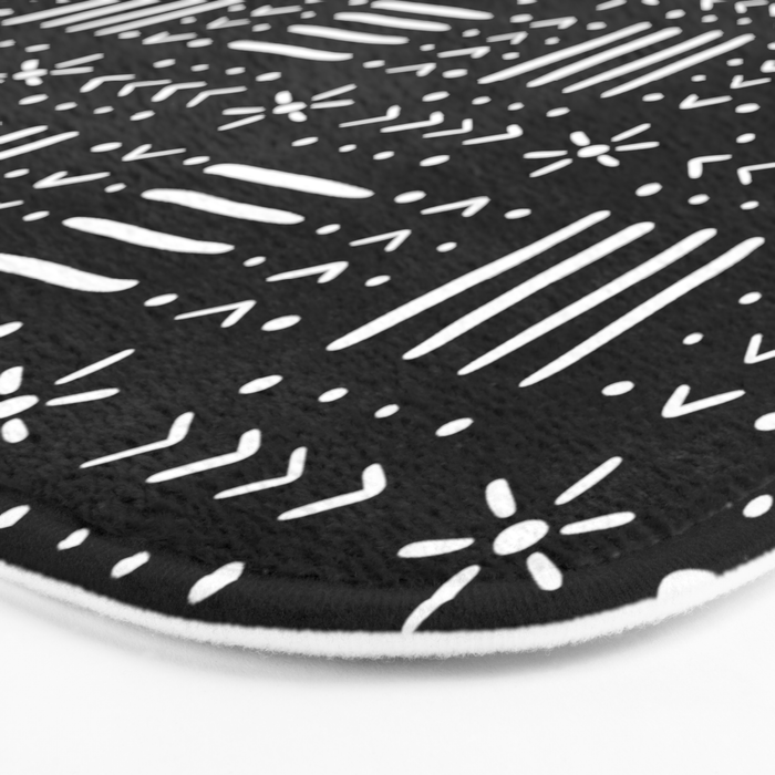 Mudcloth III (Black) Bath Mat Gallery Image 3