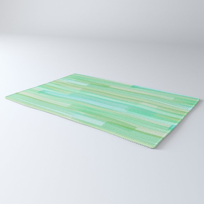 Abstract Watercolor Waves in Ocean Teal Rug Gallery Image 3