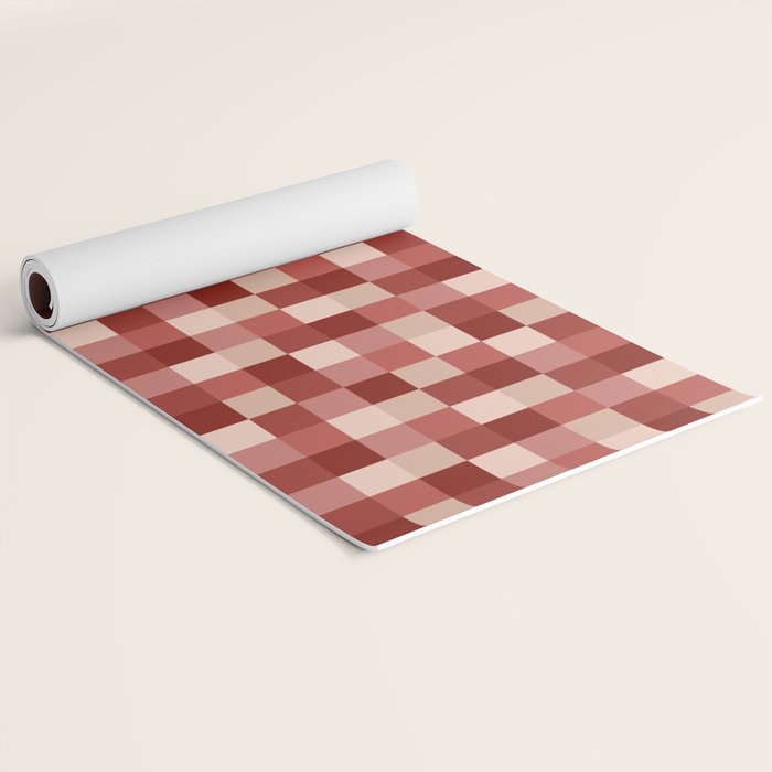 Bold Colorful Checks Pattern - Small X Yoga Mat Gallery Image 2