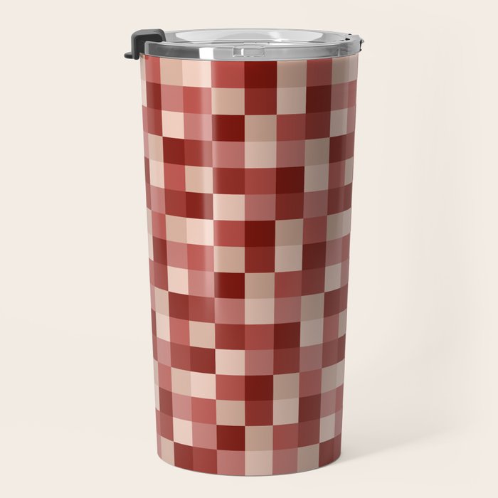 Bold Colorful Checks Pattern - Small X Travel Mug Gallery Image 3