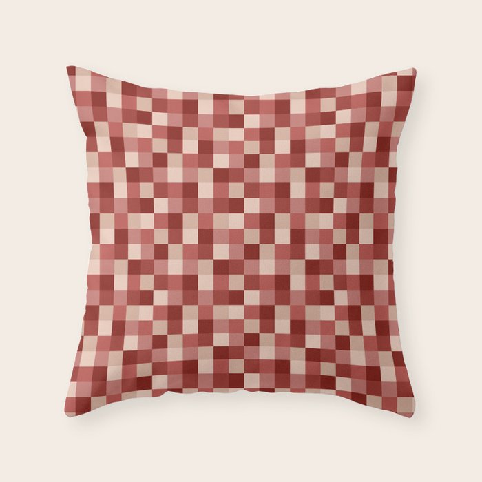 Bold Colorful Checks Pattern - Small X Throw Pillow Gallery Image 1