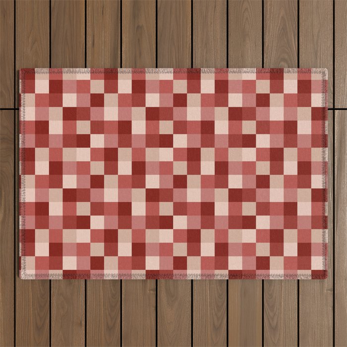 Bold Colorful Checks Pattern - Small X Outdoor Rug Gallery Image 1