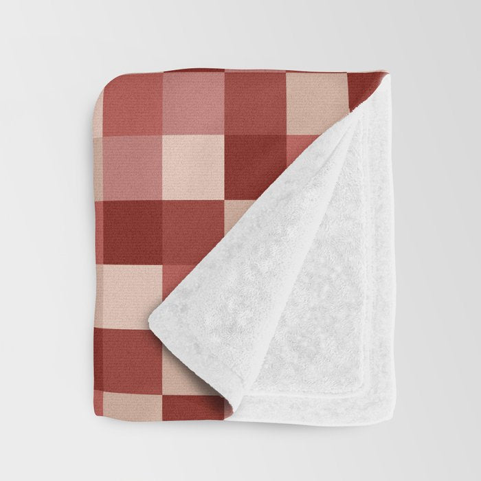 Bold Colorful Checks Pattern - Small X Throw Blanket Gallery Image 3