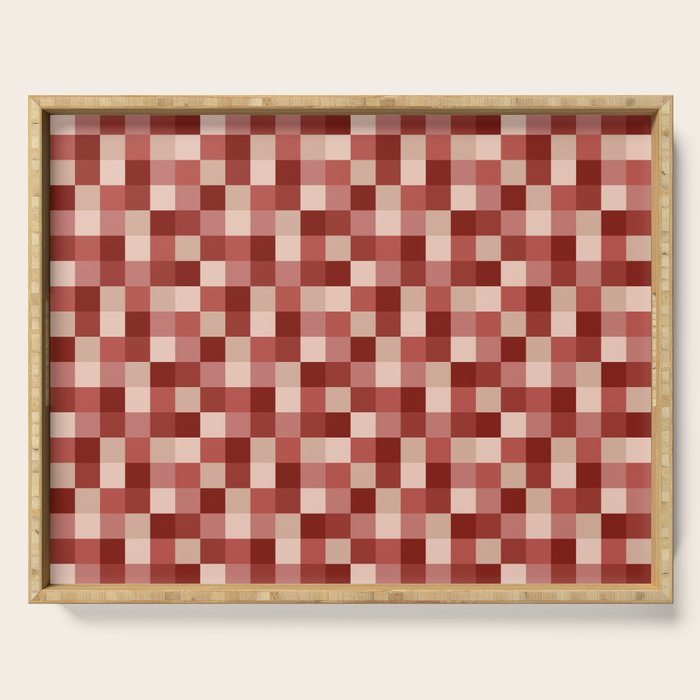Bold Colorful Checks Pattern - Small X Serving Tray Gallery Image 1
