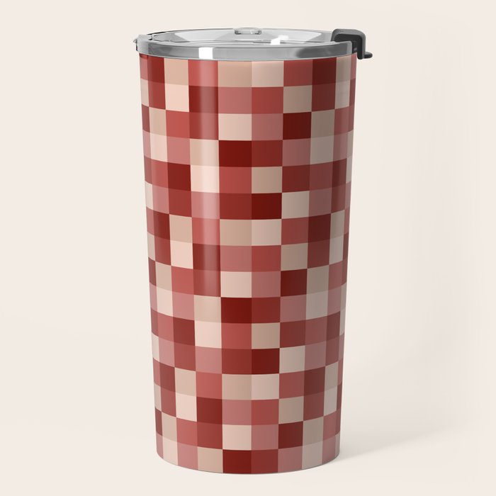 Bold Colorful Checks Pattern - Small X Travel Mug Gallery Image 2