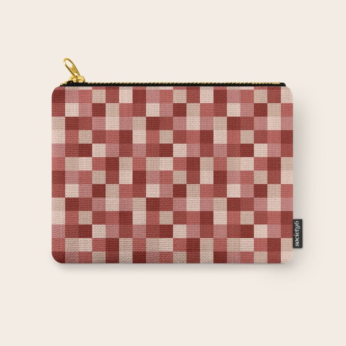 Bold Colorful Checks Pattern - Small X Carry All Pouch Gallery Image 1