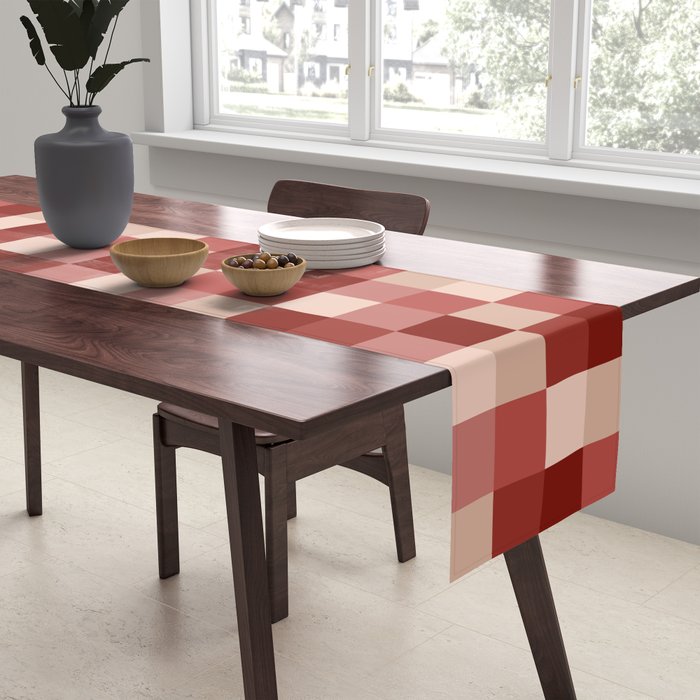 Bold Colorful Checks Pattern - Small X Table Runner Gallery Image 2