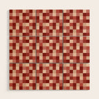 Bold Colorful Checks Pattern - Small X Wood Wall Art Gallery Image 1