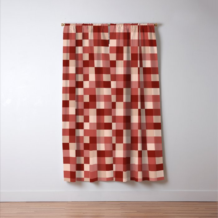 Bold Colorful Checks Pattern - Small X Window Curtain Gallery Image 3