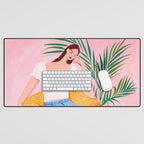 Bohemian Pink Room Desk Mat Gallery Image 1