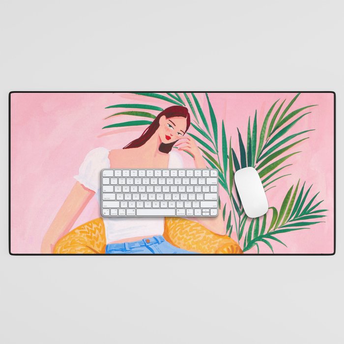 Bohemian Pink Room Desk Mat Gallery Image 1