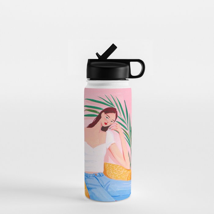Bohemian Pink Room Water Bottle Gallery Image 1
