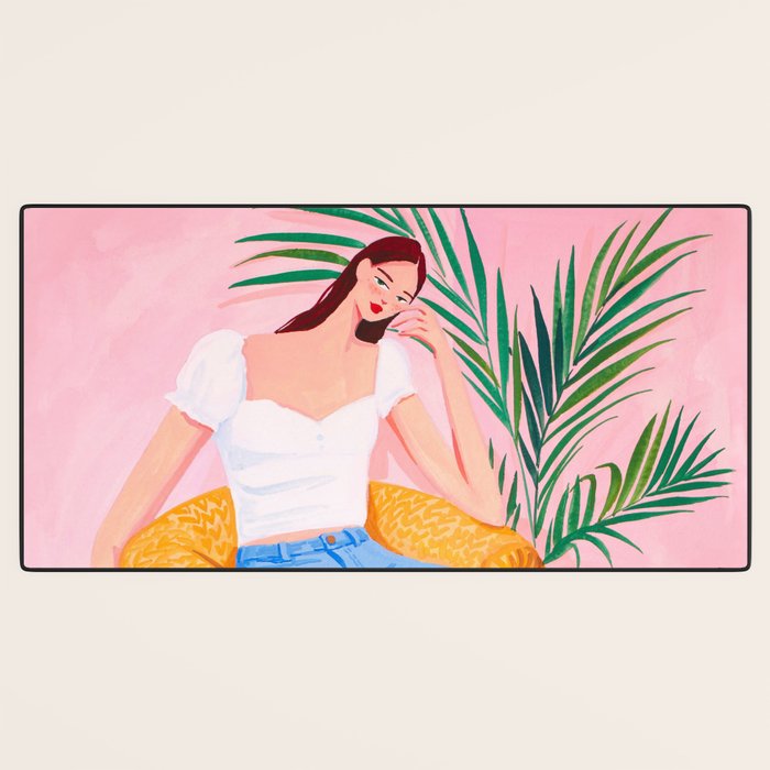 Bohemian Pink Room Desk Mat Gallery Image 3
