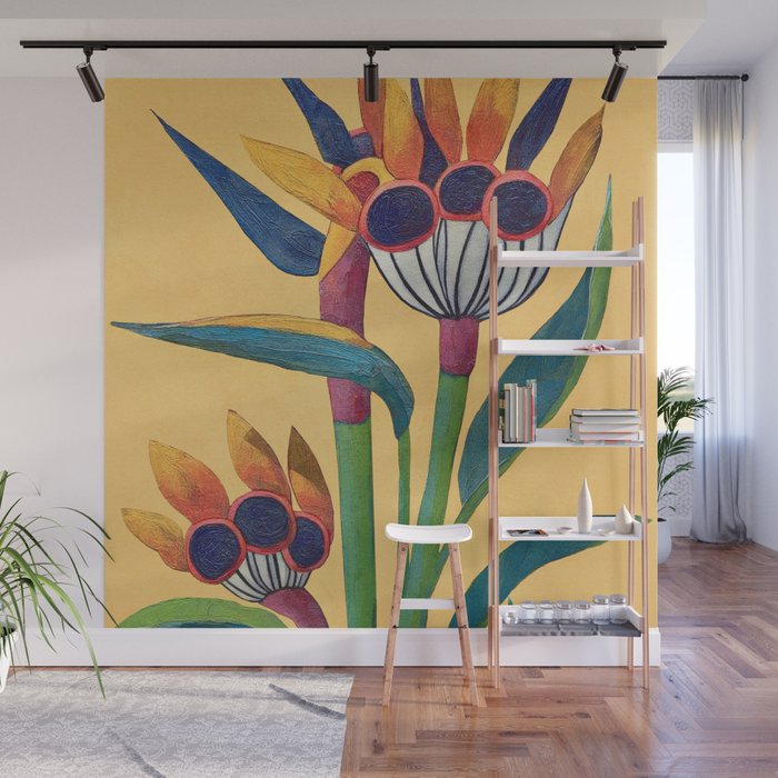 Bird of Paradise in Tropical Bloom Wall Mural Gallery Image 1